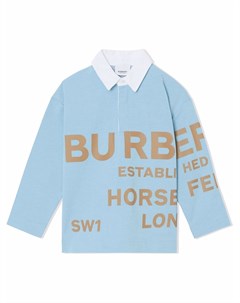 Рубашка с длинными рукавами и принтом Horseferry Burberry kids