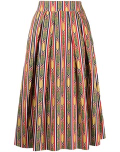 Юбка миди 1990 х годов с графичным принтом Hermès