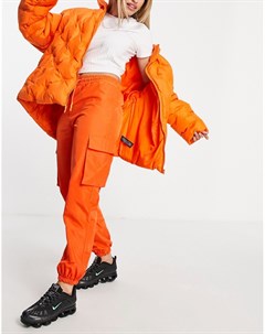 Оранжевые джоггеры с карманами карго House of holland