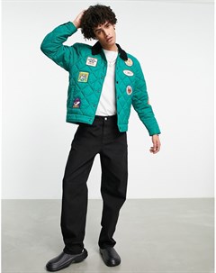 Зеленая стеганая куртка Collectors Obey