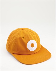 Оранжевая 6 панельная кепка Block Obey