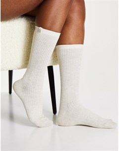 Бежевые носки обычной длины с блестками Leilani Ugg