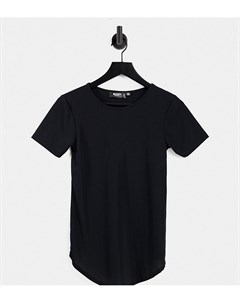 Черная футболка в рубчик с круглым вырезом Missguided maternity