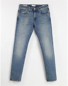 Голубые узкие джинсы из смесового органического хлопка Selected homme