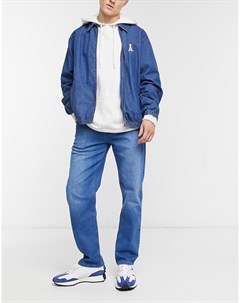 Синие выбеленные джинсы классического кроя в стиле 70 х Asos design
