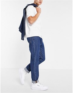 Синие выбеленные джинсы в винтажном стиле Don't think twice