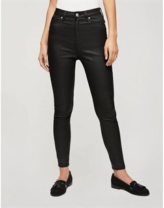Черные зауженные джинсы с завышенной талией и покрытием Lizzie Miss selfridge