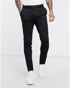 Черные узкие трикотажные брюки Jack & jones