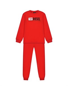 Комплект свитшот и брюки красный детский Diesel