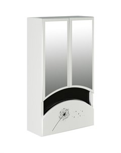 Зеркальный шкаф Радуга 46х80 белый с рисунком одуванчики 4640030867608 Mixline