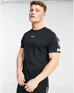 Черная футболка с фирменной тесьмой Repeat Pack Nike