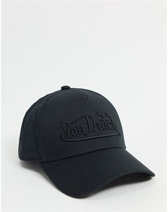 Черная кепка с логотипом Von dutch