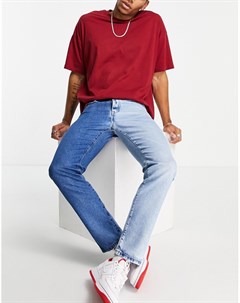 Прямые джинсы с комбинированным дизайном Topman