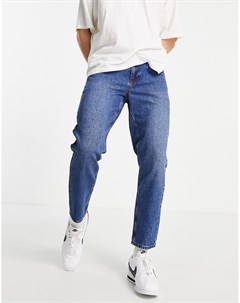 Синие выбеленные классические джинсы в винтажном стиле Asos design