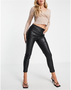 Черные джинсы из искусственной кожи x Olivia Bowen In the style