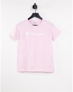 Розовая футболка с круглым вырезом Champion