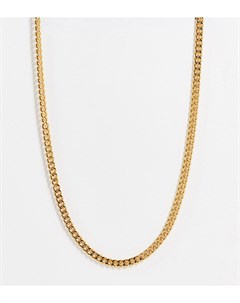 Ожерелье с покрытием 14 каратным золотом и T образной планкой Asos design