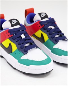 Разноцветные кроссовки в стиле колор блок Dunk Low Disrupt Nike