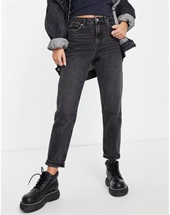 Черные выбеленные джинсы из переработанного смесового хлопка в винтажном стиле Topshop