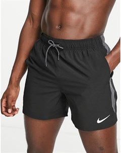 Черные волейбольные шорты длиной 5 дюймов со вставкой Nike swimming