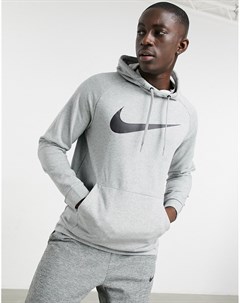 Худи серого цвета с логотипом галочкой Nike training