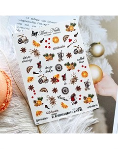 Слайдер дизайн Глинтвейн Апельсины Новый год Ami-nails
