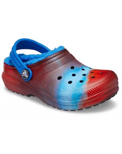 Утепленные сабо детские Kids Classic Lined Out of This World Clog Bright Cobalt Crocs