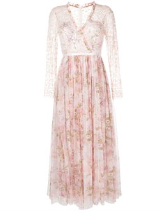 Платье из тюля с цветочным принтом Needle & thread