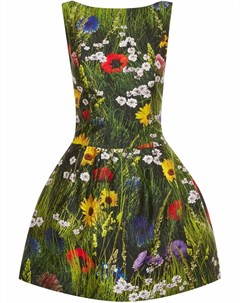 Платье мини с цветочным принтом Oscar de la renta