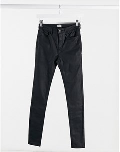 Черные джинсы скинни с покрытием Pimkie