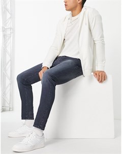 Узкие джинсы стретч серого выбеленного цвета из органического хлопка Selected homme