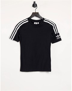 Черная футболка с тремя полосками Lock Up Adidas originals