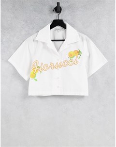 Укороченная футболка с принтом апельсинов и логотипа в стиле ретро Fiorucci