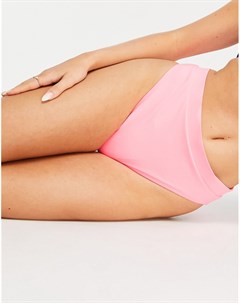 Розовые трусы бикини с завышенной талией Nike swimming