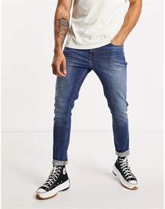 Синие джинсы скинни Asos design