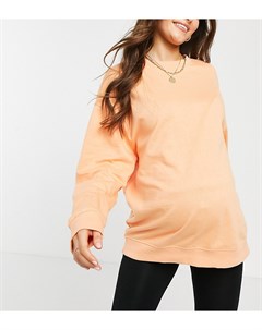 Оранжевый свитшот в стиле oversize из органического хлопка ASOS DESIGN Maternity Asos maternity