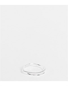 Кольцо из стерлингового серебра с витым перекрестным дизайном Asos design