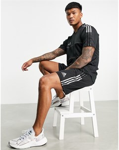 Черные шорты с тремя светоотражающими полосками adidas Football Tiro Adidas performance