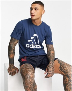 Темно синяя футболка с принтом adidas Club Adidas golf