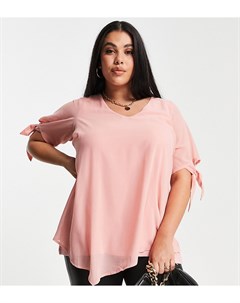 Эксклюзивная светло розовая блузка с короткими рукавами Exclusive Yours