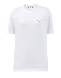 Хлопковая футболка oversize с графическим принтом Arrows Off-white