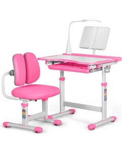 Комплект мебели столик стульчик BD 23 pink столешница белая пластик розовый Mealux evo