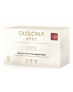 500 Комплекс Transdermic для мужчин лосьон для возобновления роста волос 20 лосьон против выпадения  Crescina