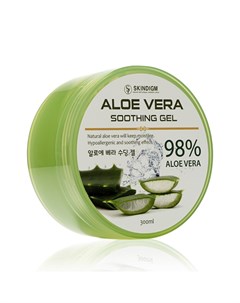 Успокаивающий гель для тела и лица Aloe Vera soothing gel с экстрактом алоэ 300мл Skindigm