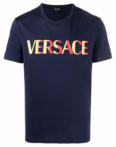 Футболка с вышитым логотипом Versace