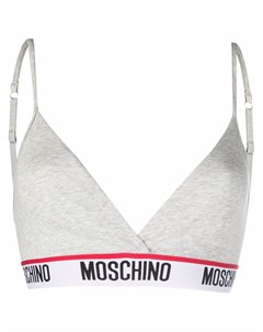 Бюстгальтер с треугольными чашками и логотипом Moschino