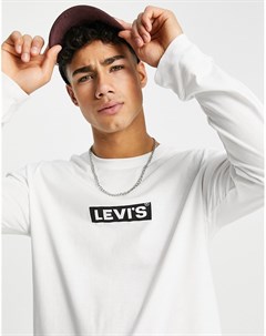 Лонгслив белого цвета с прямоугольным логотипом Levi's®
