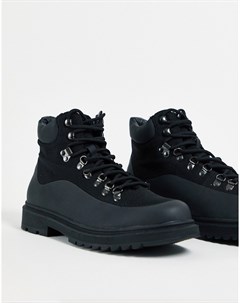 Черные походные ботинки New look