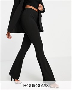 Расклешенные трикотажные брюки черного цвета Hourglass Asos design