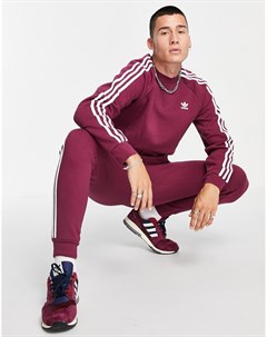 Свитшот сливового цвета с тремя полосками adicolor Adidas originals